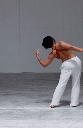 Woman practicing animal movement